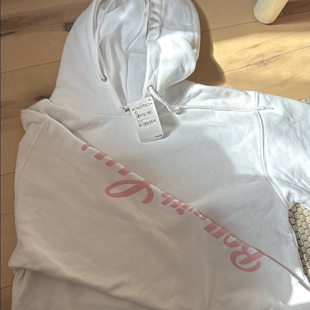 Nordstrom BTS White cropped hoodie  (boy with Luv)
